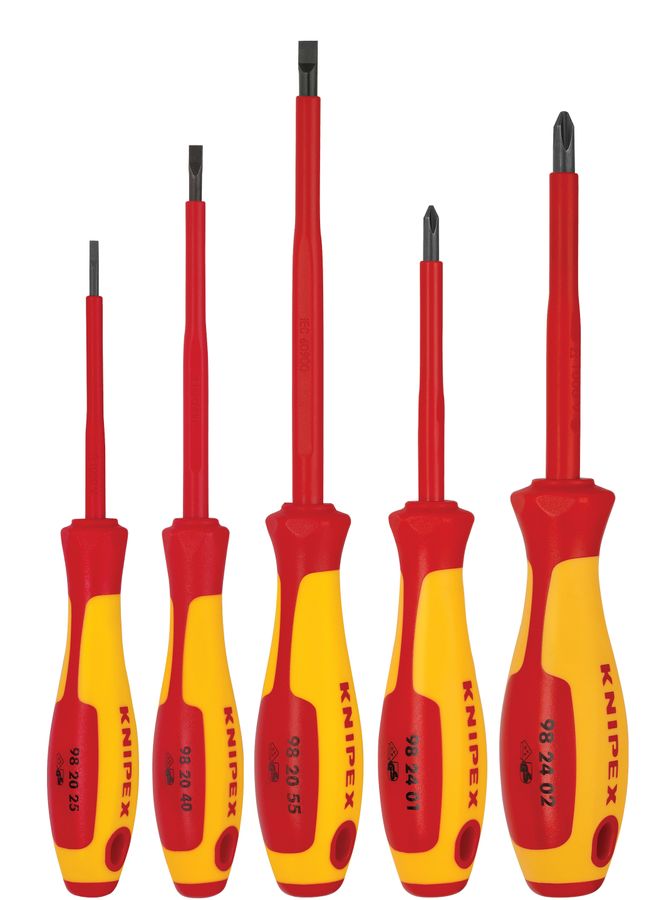 5 Pc Screwdriver Set1000V Insulated KNIPEX Tools