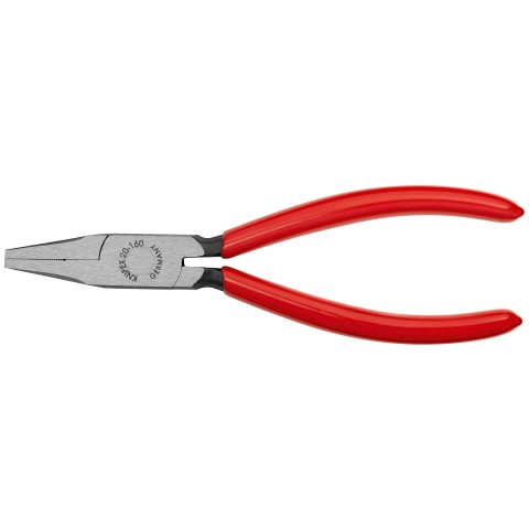 KNIPEX 6-1/4 in. Flat Nose Pliers with Comfort Grip 20 02 160