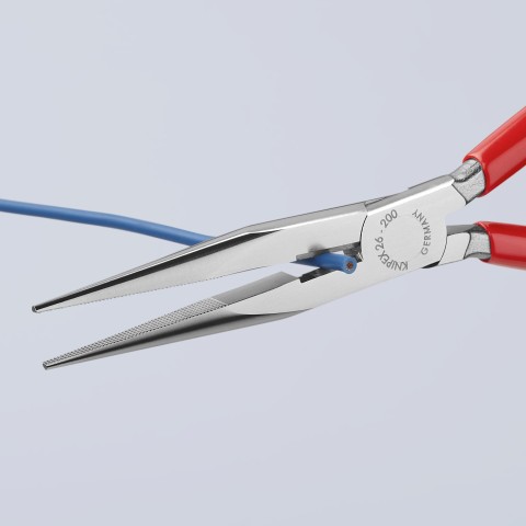 Knipex 26 22 200 T BKA Knipex Angled Long Nose Pliers w/ Cutter - Tethered Attachment