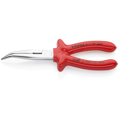 Long Nose 40° Angled Pliers with Cutter-1000V Insulated