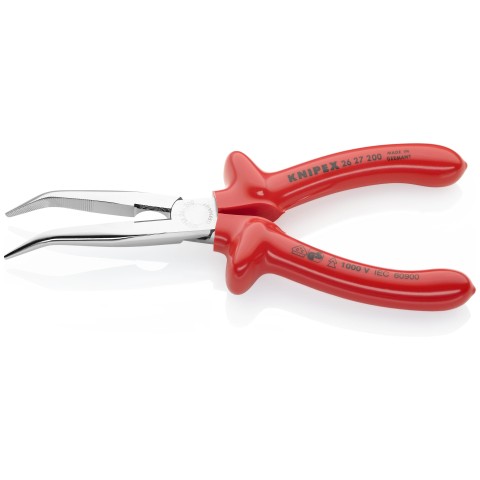 Knipex Tools 8 Long Needle Nose Pliers with Cutter, Red