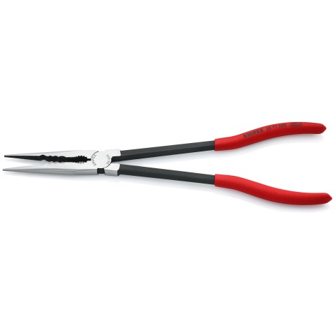 Flat nose pliers, 7'', serrated jaws with grooves