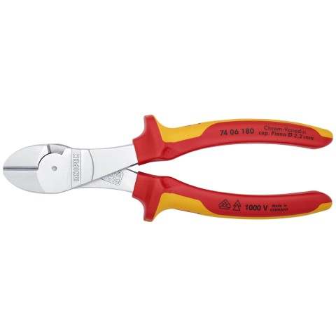 Knipex Alicate Corte Diagonal 250 mm Rojo