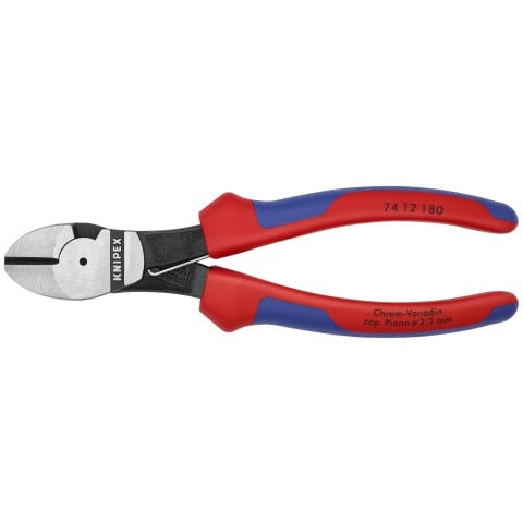 Knipex Side Cutter Pliers 180mm 7" High Leverage Diagonal Cut Wire Cable 7412180