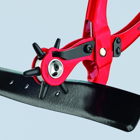 Rennsteig 103 220 2 Powder Coated Revolving Punch Pliers, Red