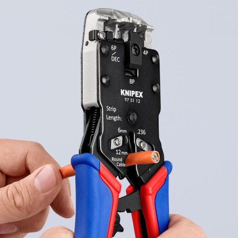 Alicate De Crimpado Rj 11/12/45 - Knipex 97 51 10 - Alemania