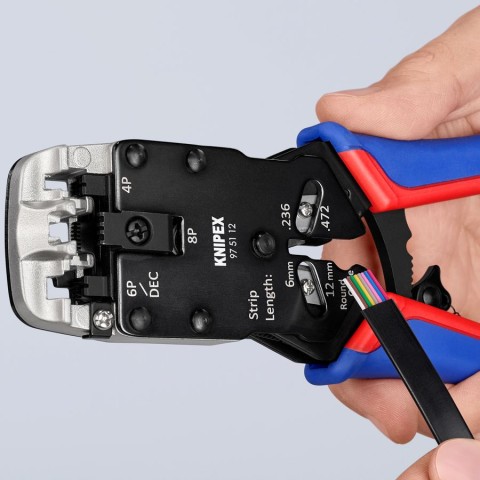 Godkendelse Deqenereret pålidelighed Crimping Pliers-For 4, 6 and 8 Pole Western Plug Type | KNIPEX Tools