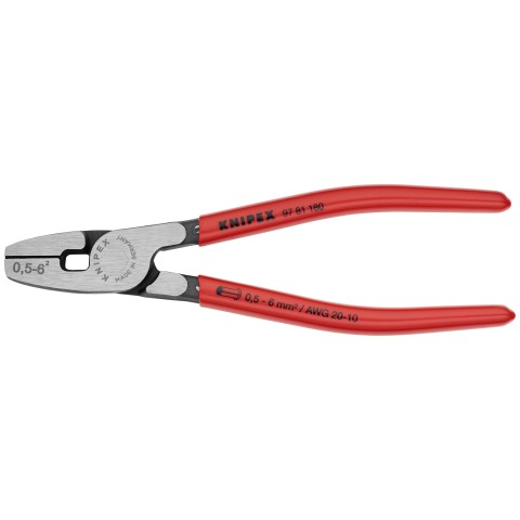 Knipex 97-81-180 Alicates de crimpado de carga frontal para manguitos  finales (casquillo)