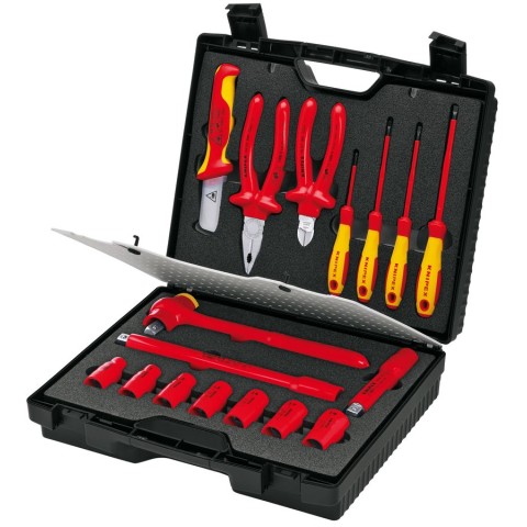 8 Pc Open End Wrench Set, SAE-1000V Insulated | KNIPEX Tools