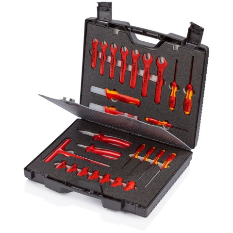 8 Pc Open End Wrench Set, SAE-1000V Insulated | KNIPEX Tools