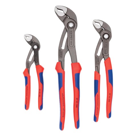 KNIPEX Tools 00 20 06 US2, Juego de 3 pinzas pico de loro tipo cobra (7, 10  y 12) (002006US1)