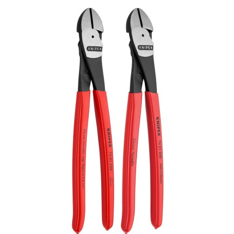 Knipex 10" Ultra High Leverage Diagonal Cutters with Angled Head 7421250 