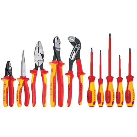 10 Pc Pliers and Screwdriver Tool Set-1000V Insulated in Hard Case 