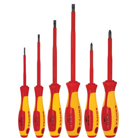 7 Pc Pliers and Screwdriver Tool Set-1000V Insulated in Tool Roll