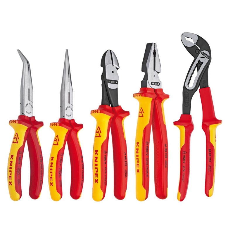 5 Pc 1000V Insulated Pliers Set KNIPEX Tools